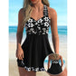 🌸 50% DE DESCONTO AGORA! ☀️ Fatos de banho tankini com estampado floral para mulher e calções curtos – Tecido de secagem rápida, corte confortável e cobertura discreta 🏖️