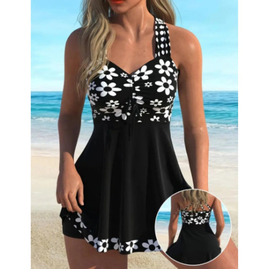 🌸 50% DE DESCONTO AGORA! ☀️ Fatos de banho tankini com estampado floral para mulher e calções curtos – Tecido de secagem rápida, corte confortável e cobertura discreta 🏖️