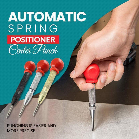 🔘 50% DESCONTO! ⚡ Punção de Centro Automática - Marcação de Precisão para Metal/Madeira, com Mola e Força Ajustável 🛠️📏