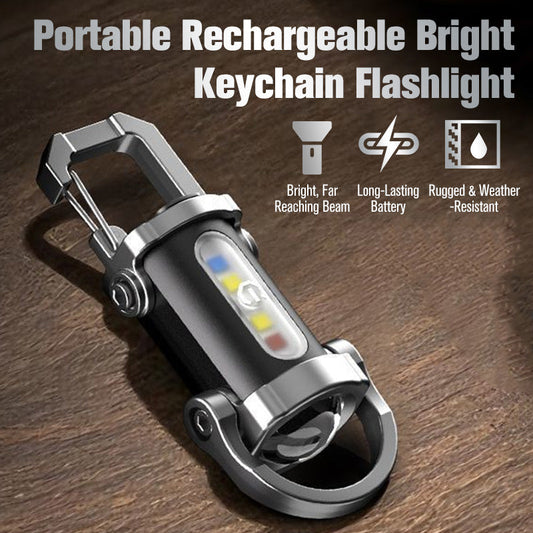 🔦 Lanterna de porta-chaves recarregável – 300 lúmens, carregamento USB-C e design compacto e resistente para uso diário.