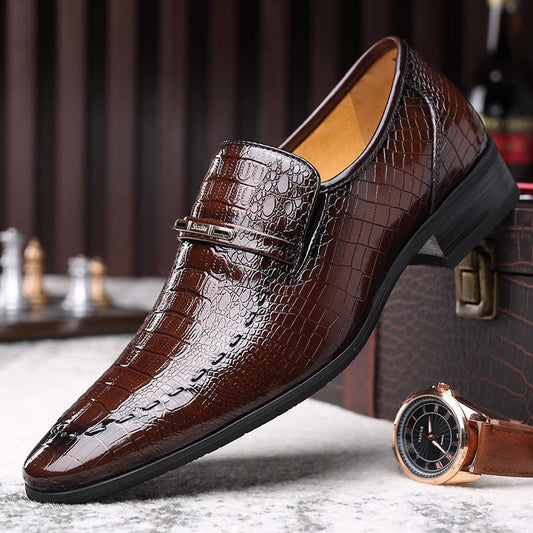 🐊👞 Sapatos de couro confortáveis e luxuosos para homem🔥✨