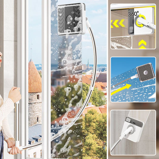 Ferramenta multiusos para limpeza de janelas com vara e esponja