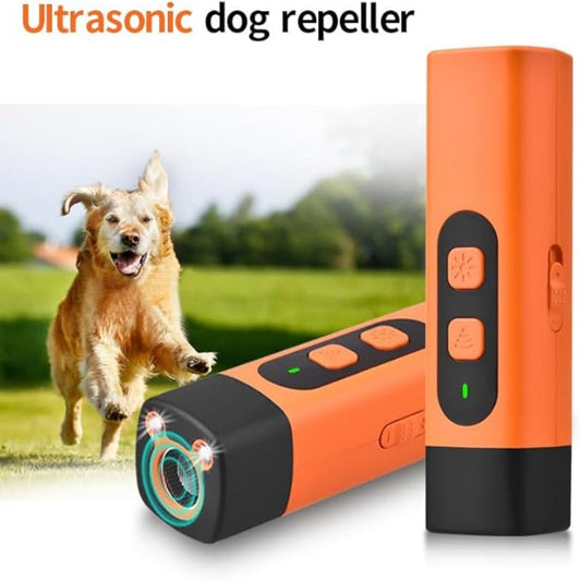 🐕 50% DE DESCONTO AGORA! ✨ REPELENTE PORTÁTIL PARA CÃES - Tecnologia ultrassônica e LED estroboscópico, recarregável e à prova d'água, seguro e humanitário para atividades ao ar livre 🛡️🔦