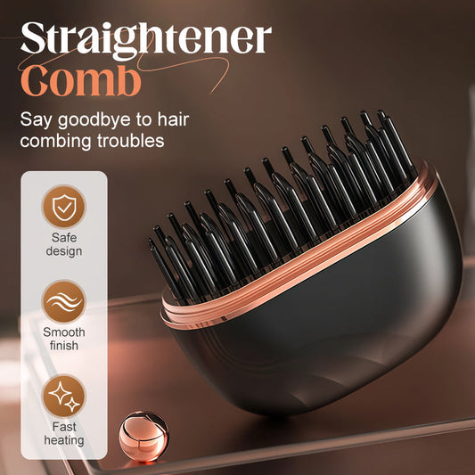 🏆Promoção Relâmpago⚡🔥Compre 2 e ganhe 10% de desconto! Só hoje🔥Mini Pente Alisador de Cabelo Sem Fios