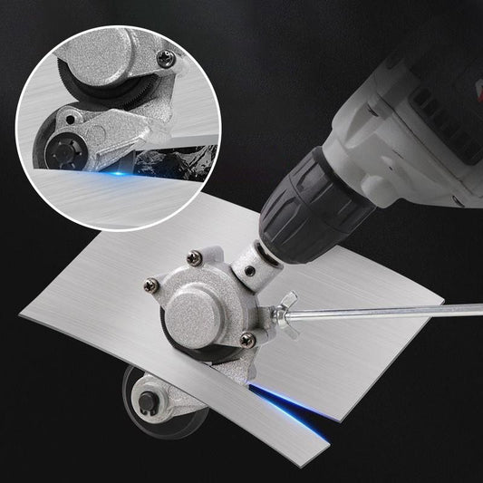 ⚡ 50% DE DESCONTO AGORA! ✨ Cortador de chapas metálicas para furadeira elétrica – Ferramenta 3 em 1 para aço, alumínio e cobre com precisão guiada a laser 🔧💥