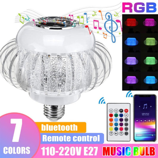 Lâmpada LED RGB com altifalante Bluetooth e comando à distância