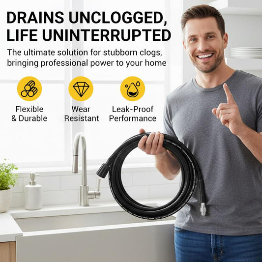 💧 Mangueira resistente a rupturas com três camadas – PVC e aço inoxidável. Conector universal, fácil de instalar. Perfeita para limpezas intensivas! 🚿🔧