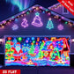📢📢50% de desconto🎅Banner para porta de garagem com tema de Natal (reativo à luz UV)