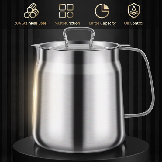 🧑‍🍳 50% DE DESCONTO! Recipiente multifuncional para filtro de óleo em aço inoxidável – Grande capacidade, filtro reutilizável. Poupa óleo, mantém a cozinha limpa e saudável. Um artigo indispensável na cozinha! 🔥✨