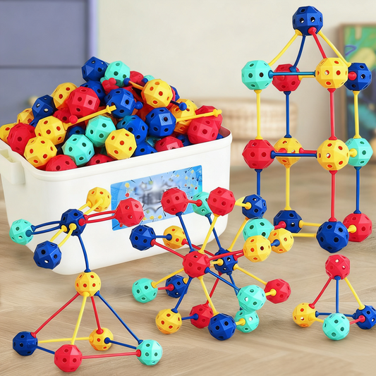 🧩 Conjunto de bastões geométricos 3D encaixáveis para crianças