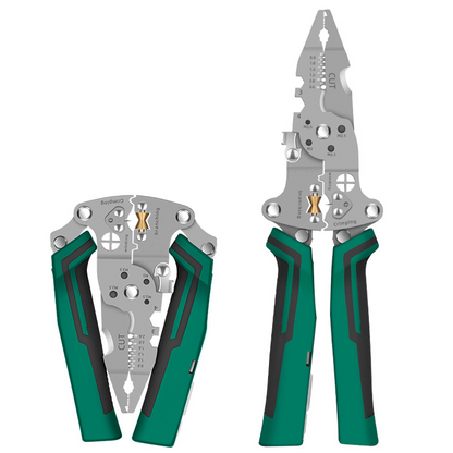 Decapador de fios multifuncional dobrável com testador de voltagem