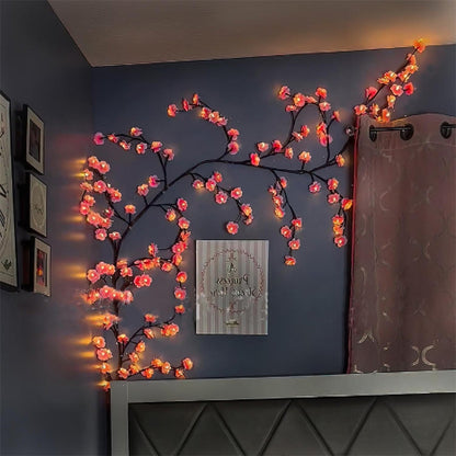 ⏳Desconto de 50% por tempo limitado⏰Luzes decorativas com motivos florais🌸💡