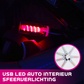 Luz LED, iluminação ambiente alimentada por USB para automóvel, quarto ou festas