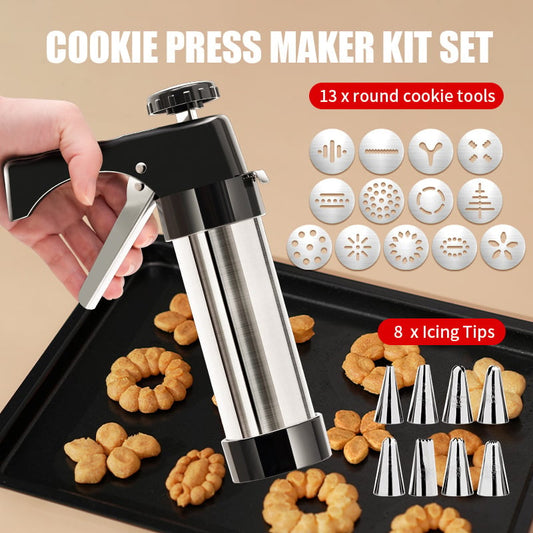 🍪 Conjunto de modelador de bolachas em aço inoxidável