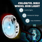 🎄 Oferta de Natal – SEMPRE 50% DESCONTO! ✨ Luzes coloridas para rodas de bicicleta (7 cores + 18 modos de iluminação) – Seguras e super elegantes para pedalar à noite!