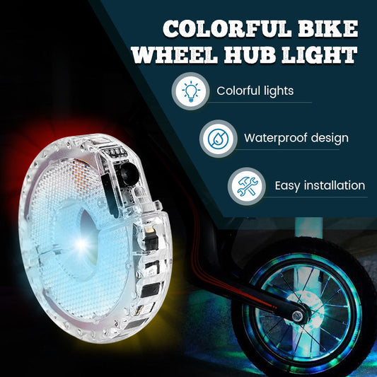 🎄 Oferta de Natal – SEMPRE 50% DESCONTO! ✨ Luzes coloridas para rodas de bicicleta (7 cores + 18 modos de iluminação) – Seguras e super elegantes para pedalar à noite!