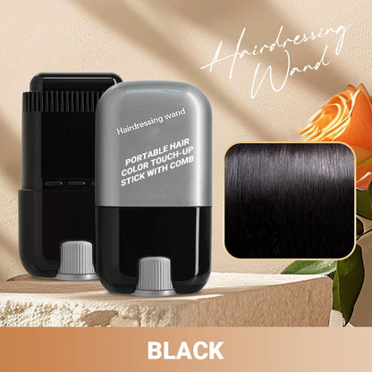 Lápis retocador de cor para cabelos portátil com pente