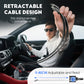 ⏳Oferta especial por tempo limitado⏰Carregador ultra-rápido 4 em 1 para automóvel 90 W – Com cabos retráteis e luz ambiente Starlight