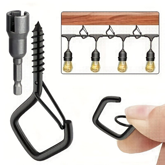 🛠️50% DE DESCONTO AGORA! 🔒 Conjunto de 20 ganchos quadrados com fecho de pressão – Fecho seguro, versáteis e resistentes para bonsais, luzes e decoração ✨