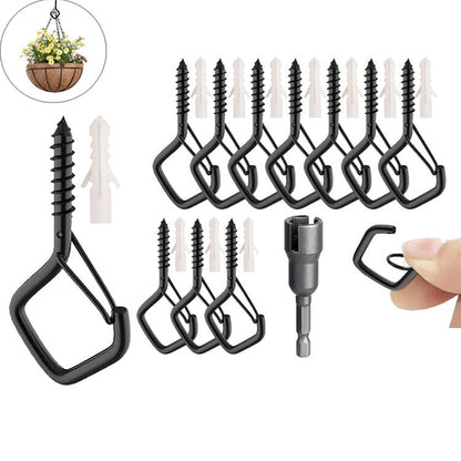🛠️50% DE DESCONTO AGORA! 🔒 Conjunto de 20 ganchos quadrados com fecho de pressão – Fecho seguro, versáteis e resistentes para bonsais, luzes e decoração ✨