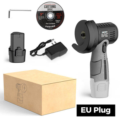 Mini rebarbadora de 12 V com disco de corte
