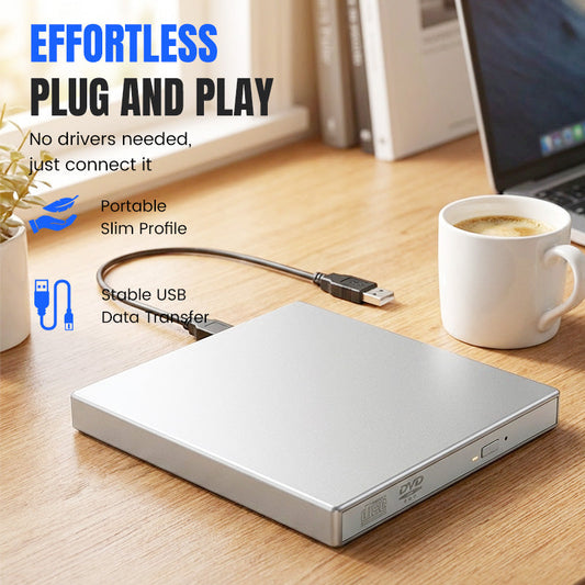 ⏳Desconto de 50% por tempo limitado⏰Unidade externa USB universal para CD/DVD 💿📀
