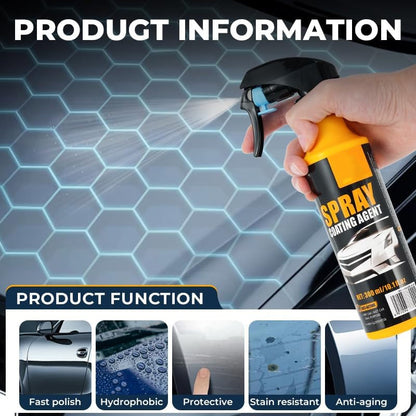 Spray Cerâmico SiO₂ 3 em 1 Quick Coat – Lavagem sem água, Brilho sem riscos e Proteção contra a chuva