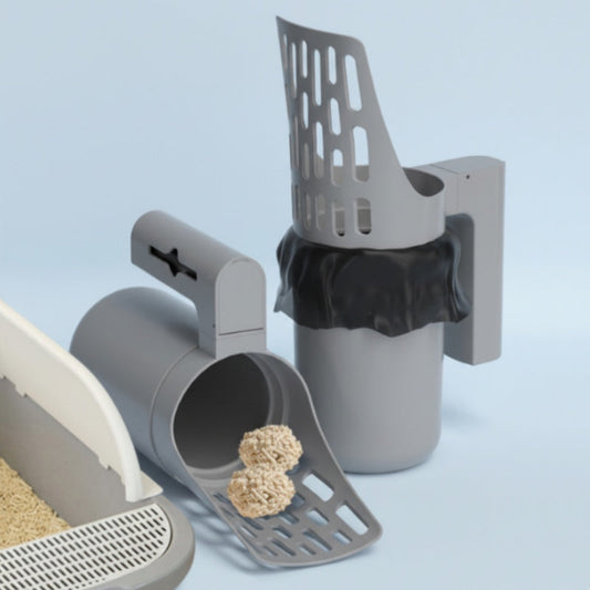 🐱 50% DE DESCONTO AGORA!✨ Pá para areia de gato com caixote do lixo integrado – Peneiramento eficiente e grande capacidade – Um artigo de higiene essencial 🗑️