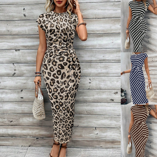 🥰Vestido elegante com cintura com laço para mulher