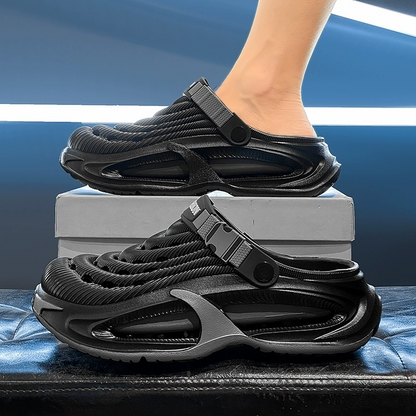 ⏳Promoção por tempo limitado⏰Dois estilos num só calçado + secagem instantânea e antiderrapante! Chegaram as sandálias de EVA mais elegantes deste verão 👟✨