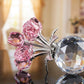 📢📢50% DE DESCONTO !!🎉Estatueta de rosa de cristal eterno em vaso🌹