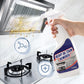 Spray espumante para remoção de manchas de óleo pesado na cozinha