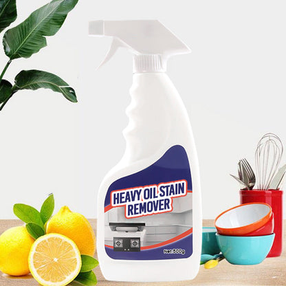 Spray espumante para remoção de manchas de óleo pesado na cozinha