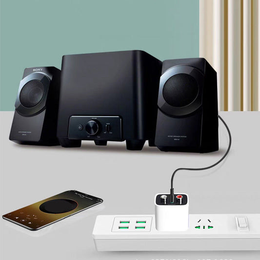 Adaptador de áudio Bluetooth estéreo Hi-Fi com saída AUX/RCA