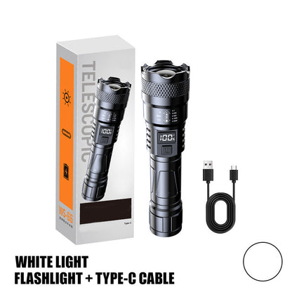 🔦 50% desconto + Compre 2 e leve 3! 💥 Lanterna com zoom super potente – extremamente brilhante e à prova de água – perfeita para atividades ao ar livre e emergências!