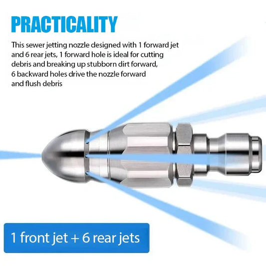 💨Bico Potente para Limpeza e Desentupimento de Canoas