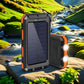 ⚡Portable Solar Power Bank, Solar Powered Charger with Dual LED Flashlights, Power Bank for Travel, Camping