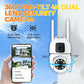 🔍🔍360° Schwenk-Neige 4K Dual-Linsen Sicherheitskamera – Outdoor WLAN Überwachungskamera