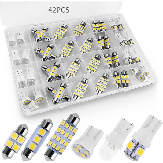 🔥Desconto de 50% no último dia!🔥Kit de 42 Luzes LED para Interior de Carro