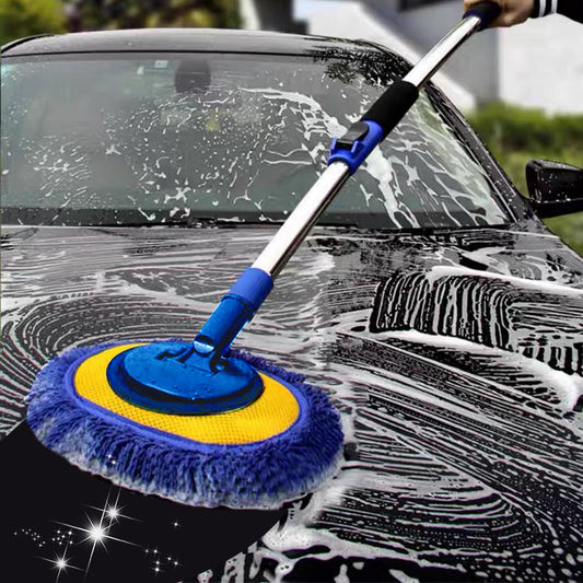 📢📢50 % de desconto!! ⏰🚗 Esfregona resistente para lavagem de carros com cabo longo | Telescópica e em alumínio