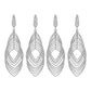 Brincos pendentes com folhas sobrepostas para mulher