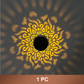 ☀️ Luminária Mandala Solar para Jardim e Pátio – Candeeiro de pé e aplique 2 em 1 – Decoração luminosa ornamental com efeito vintage – Resistente à ferrugem e durável