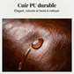 Estojo de maquilhagem em couro PU com 3 compartimentos de grande capacidade
