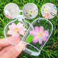 Marcadores de livros transparentes com flores secas DIY