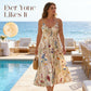👗Novidades com 50% de desconto!🥰🌸 Vestido midi com alças finas e padrão floral em tamanhos grandes – Lisonjeador, confortável e naturalmente chique 👗✨