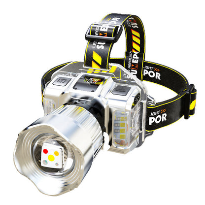 Luz de cabeça LED de 5 cores com sensor de movimento