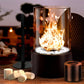 🔥 50% DE DESCONTO! 🏠 Lareira de mesa em vidro e metal – Portátil, sem fumo, para interior e exterior, com queimador a etanol e um toque decorativo acolhedor para a sua casa ✨