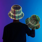 Chapéu de pescador com fibra ótica luminosa