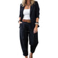 🥳PROMOÇÃO DE 2026🥳💞Mais de 50 mil unidades vendidas!🎀💫 50% DE DESCONTO! Conjunto de calças justas e blazer para mulher – Design com abertura frontal, corte descontraído. As cores neutras combinam com tudo. Elegância natural para qualquer ocasião. 🛡️🕊️