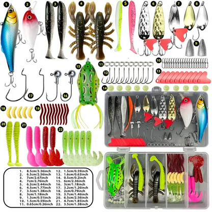 🔥Conjunto de iscas de pesca com caixa☀️🎣